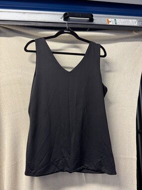 Sleek Black V-Neck Tank Top - Minimalist Style